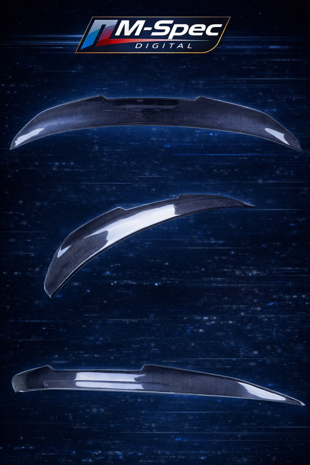 3 Series Real Carbon Fiber Wing